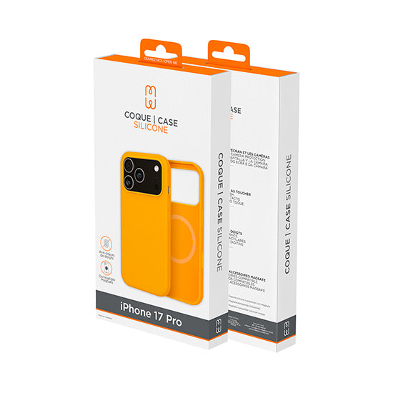 Coque silicone MagSafe iPhone 18 Pro / 17 Pro Orange