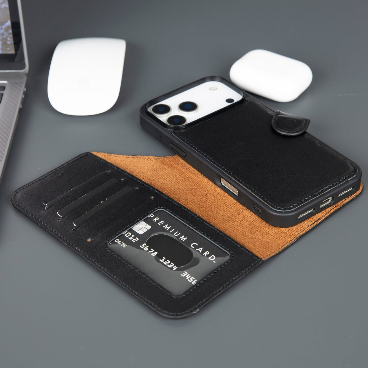Casper iPhone 17 Pro Leather Wallet Case – MagSafe Compatible